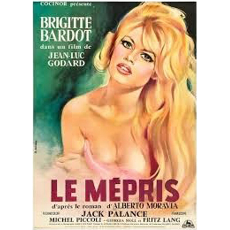 Vintage original movie poster Le Mepris - 1960s