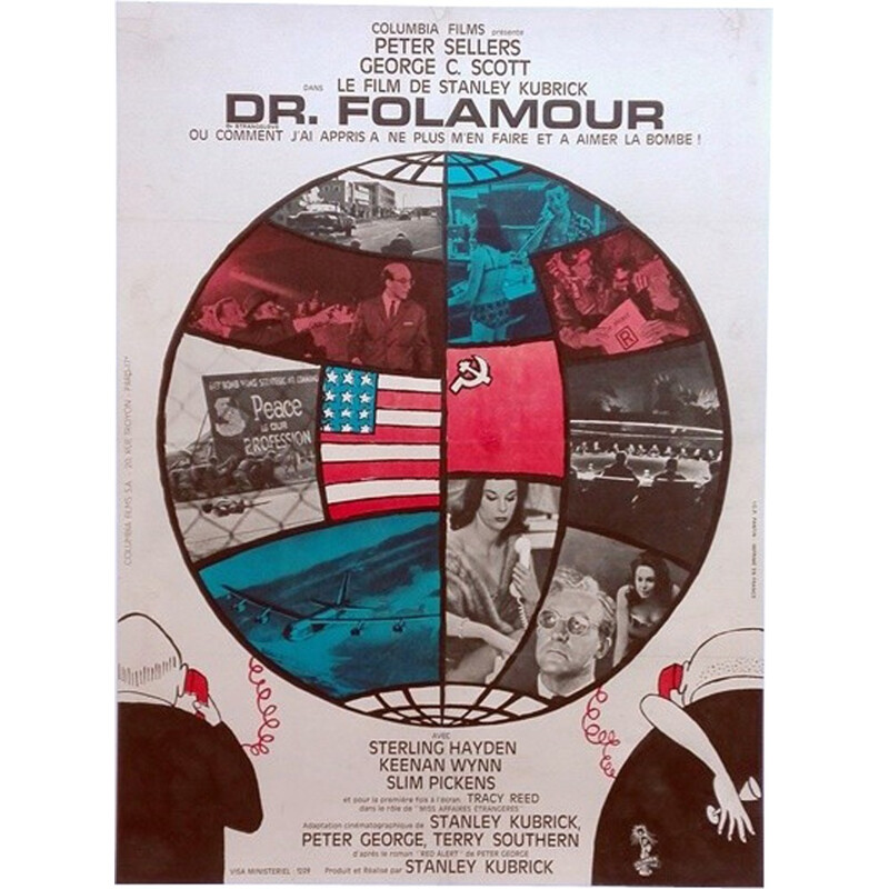 Affiche Vintage cinema Docteur Folamour - 1960