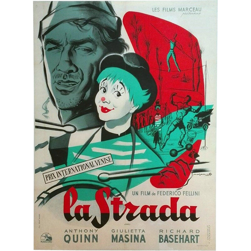 Vintage Original movie poster La strada - 1950s