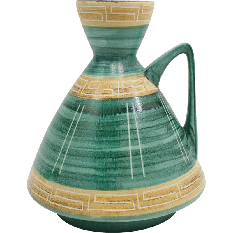 Large Green Vintage Ceramic Vase by Bay Keramik - 1960s