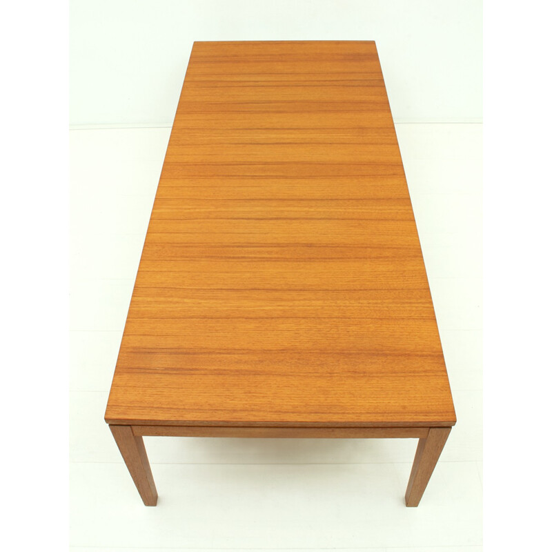 Grande table basse vintage allemande en teck - 1960