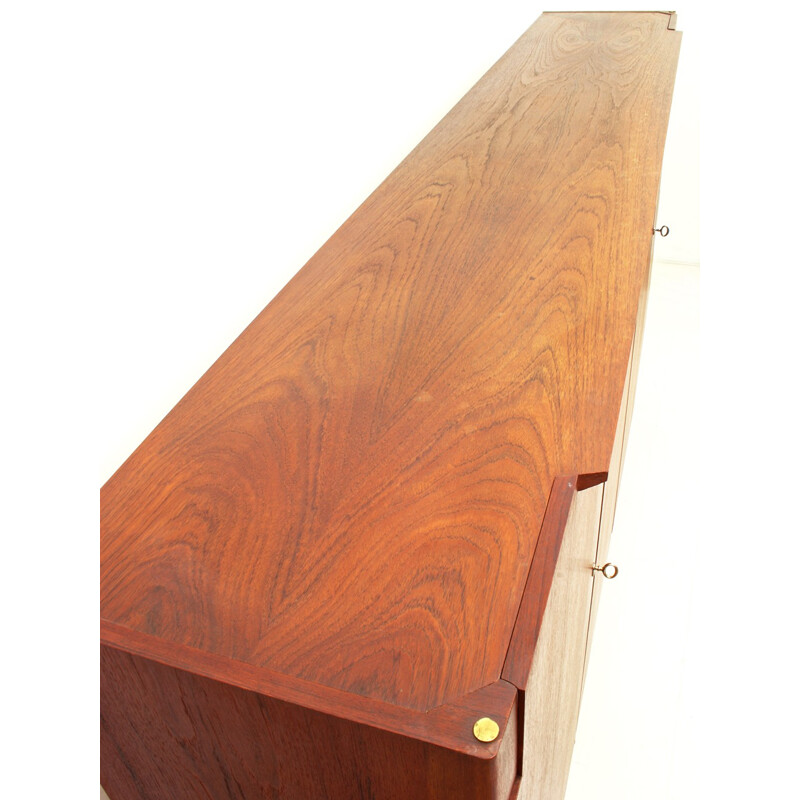 Highboard With Particular Hinge-Joints in Teak - 1960s