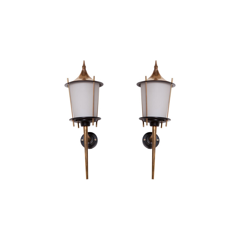 Vintage Pair of Wall Lights by Maison Arlus - 1970s