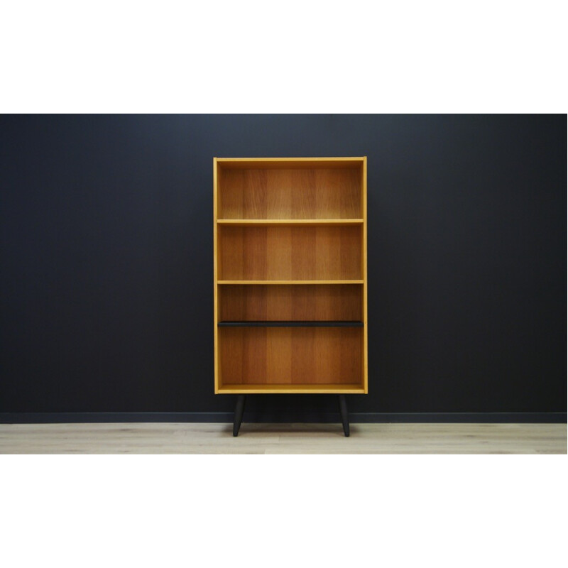 Vintage scandinavian bookcase in ash - 1960s