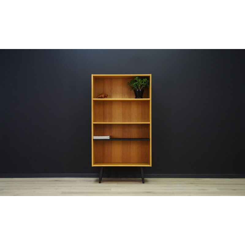 Vintage scandinavian bookcase in ash - 1960s