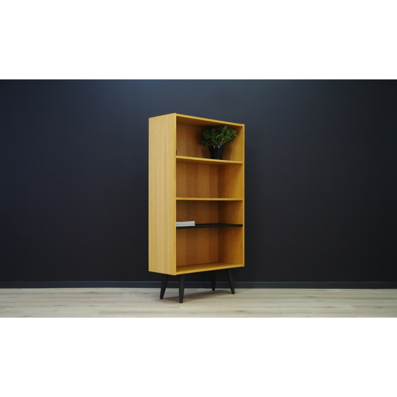 Vintage scandinavian bookcase in ash - 1960s