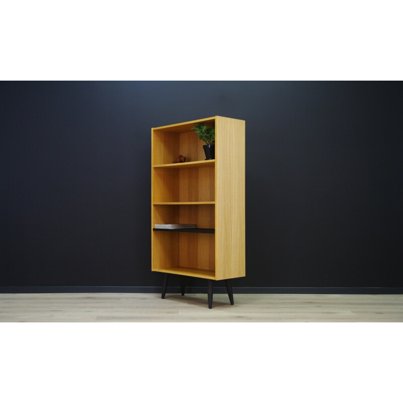 Vintage scandinavian bookcase in ash - 1960s