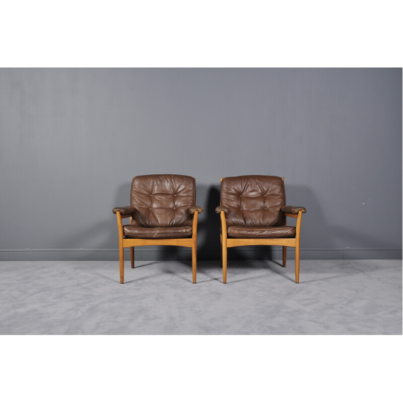 Pair of "Carmen" Leather Armchairs by Gote Mobler - 1970s