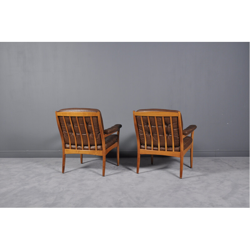 Pair of "Carmen" Leather Armchairs by Gote Mobler - 1970s