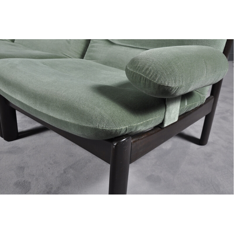 Vintage Sectional Green Mint Sofa by Leolux - 1970s