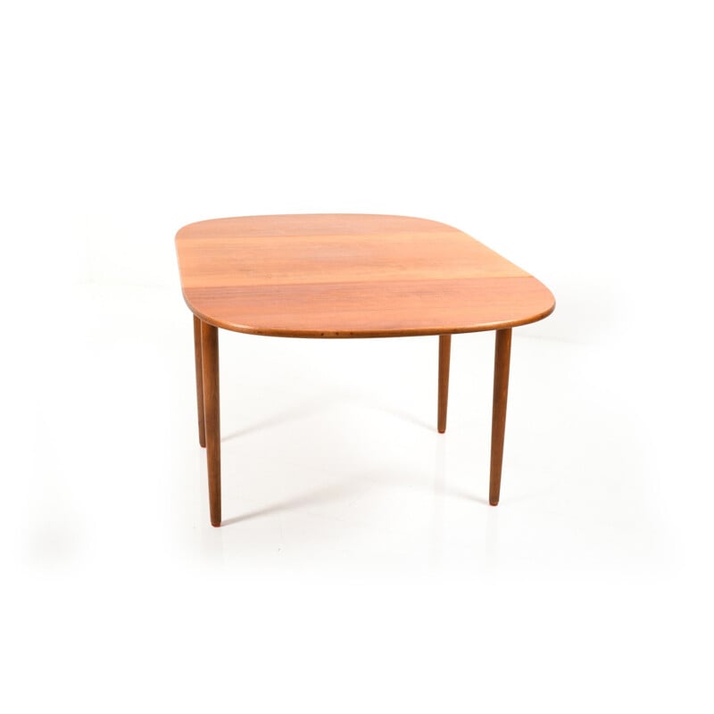 Vintage Danish teak and oak dining table, 1950