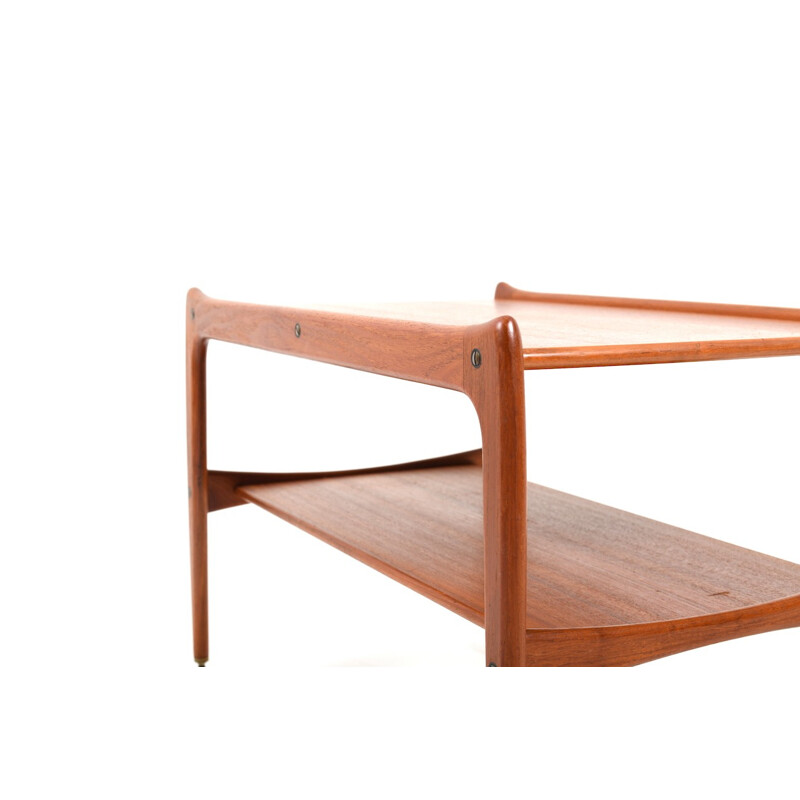 Carrello di servizio vintage in teak, design danese, 1960