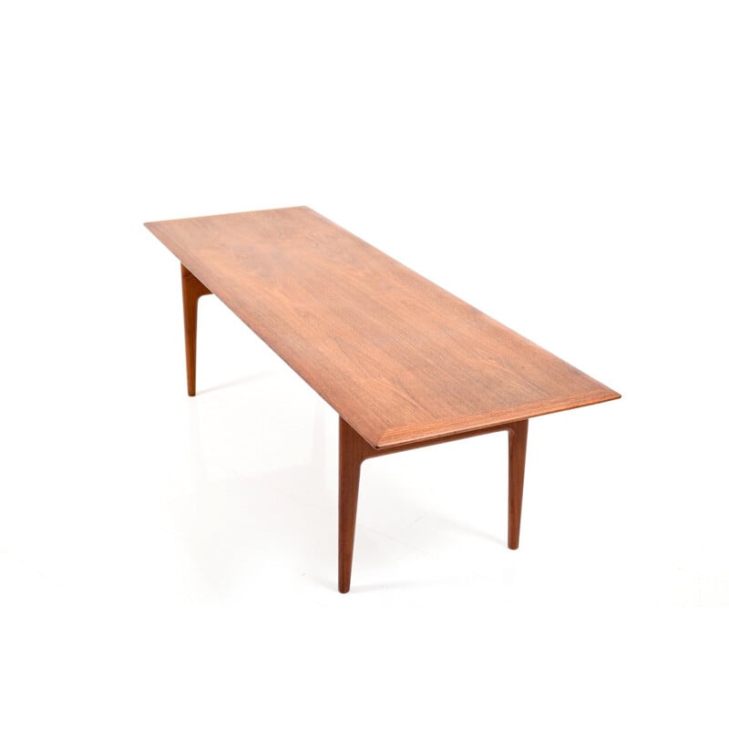 Danish vintage rectangular teak side table, 1960