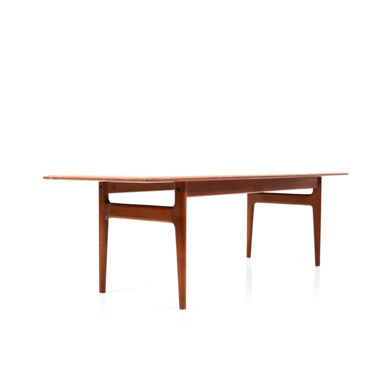 Danish vintage rectangular teak side table, 1960