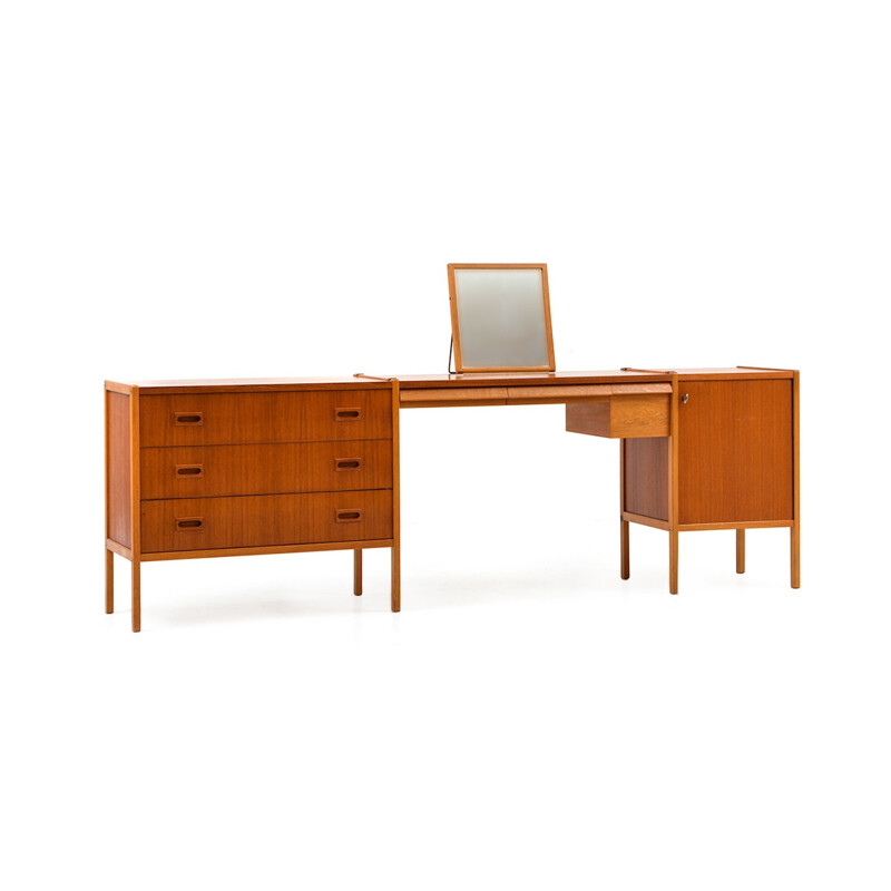 Coiffeuse vintage scandinave en teck par Bertil Fridhagen - 1960