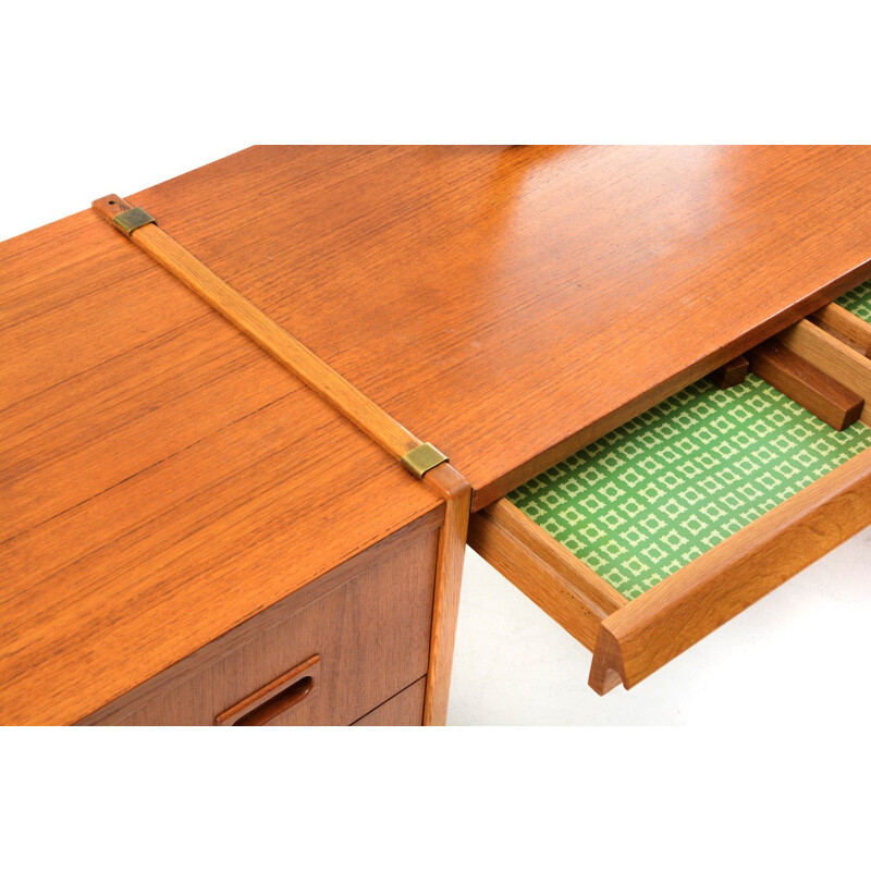 Coiffeuse vintage scandinave en teck par Bertil Fridhagen - 1960