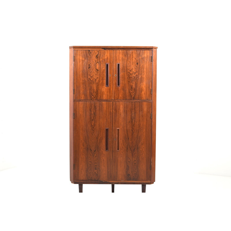 Vintage Danish cabinet with 4 doors in rosewood - 1960s