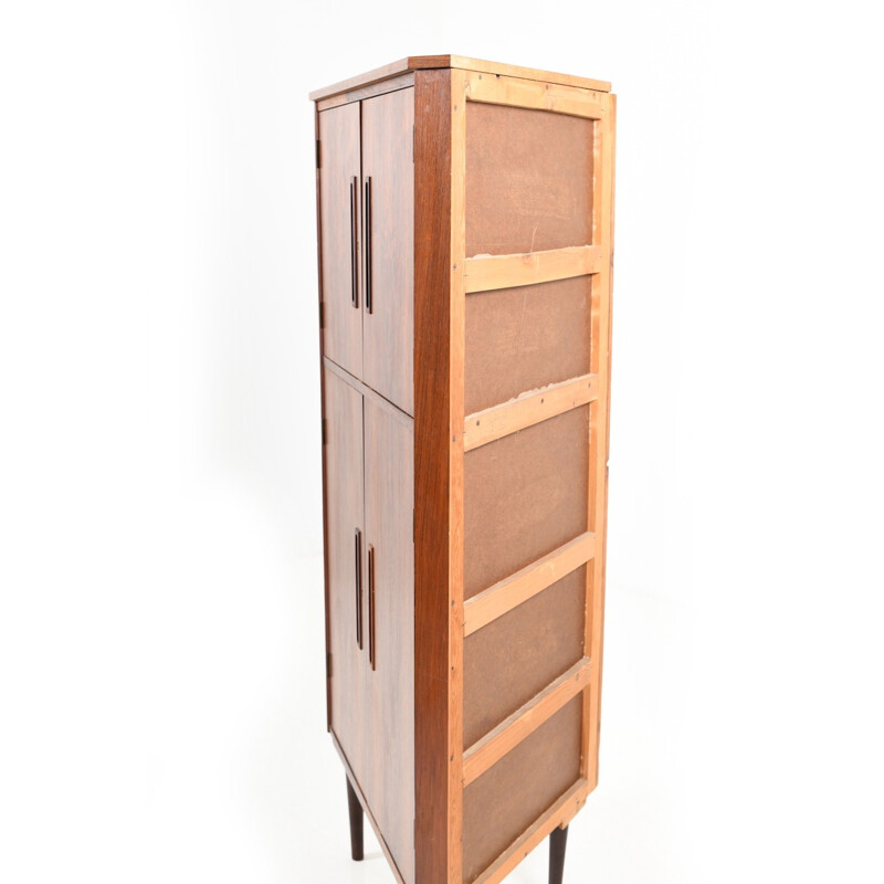 Armoire danoise vintage avec 4 portes en palissandre - 1960