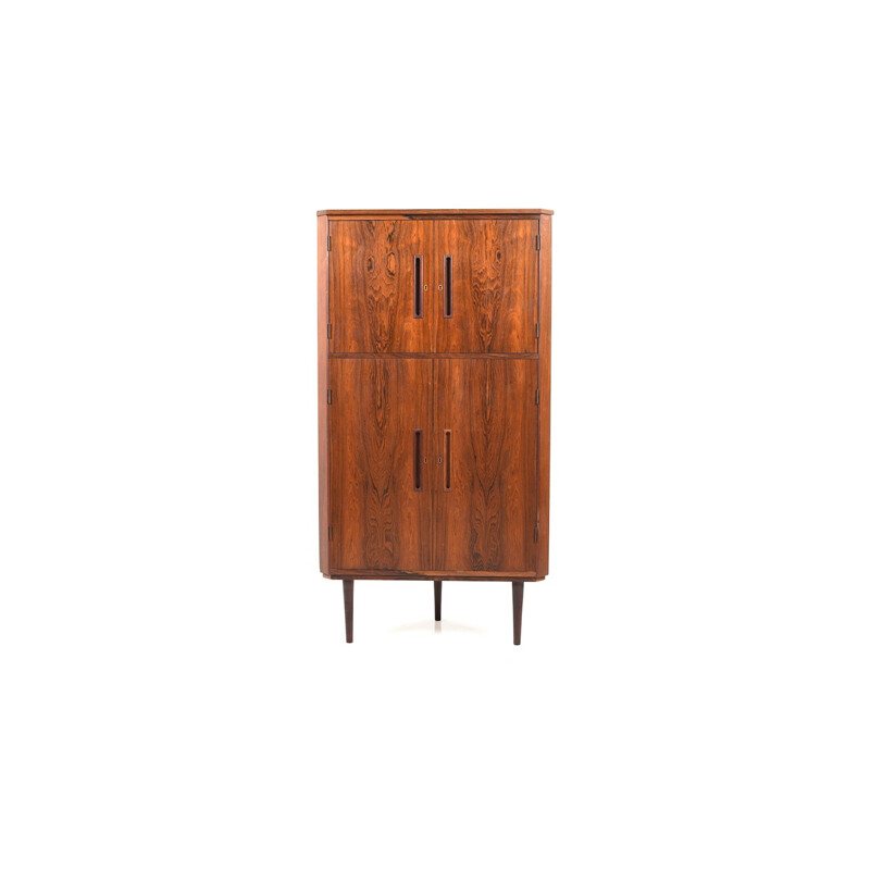 Vintage Danish cabinet with 4 doors in rosewood - 1960s