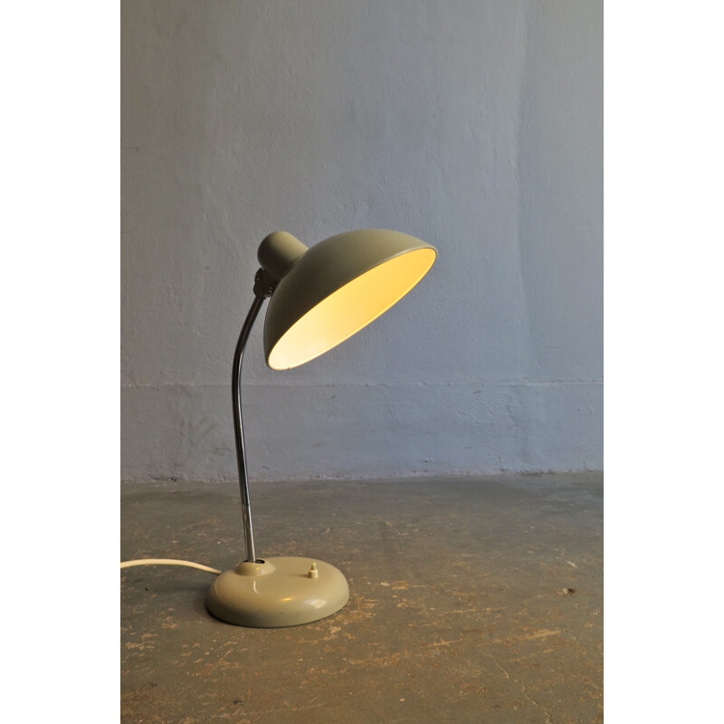 Lampe de bureau vintage gris en métal - 1950