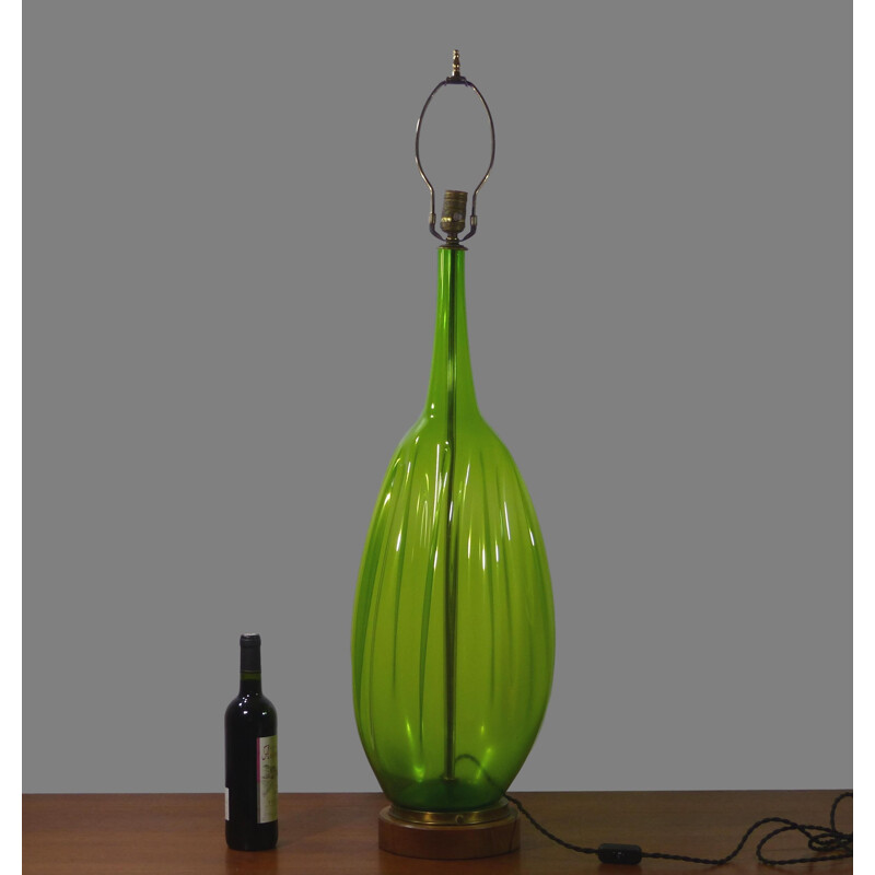 Lampe de bureau vintage en verre soufflé pour Blenko - 1950**TRAD