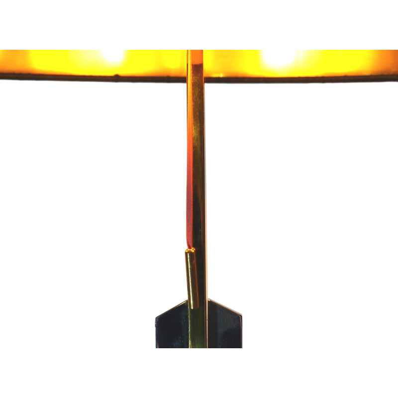 Vintage table lamp in chromed brass - 1970s