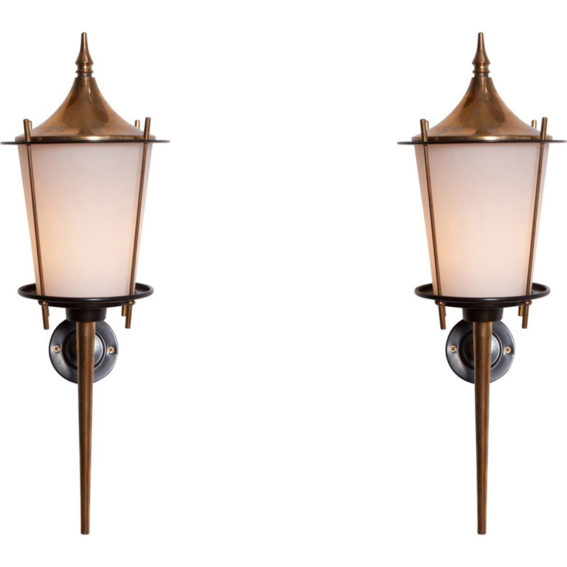 Vintage Pair of Wall Lights by Maison Arlus - 1970s