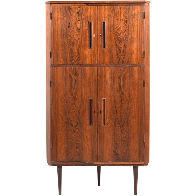 Vintage Danish cabinet with 4 doors in rosewood - 1960s