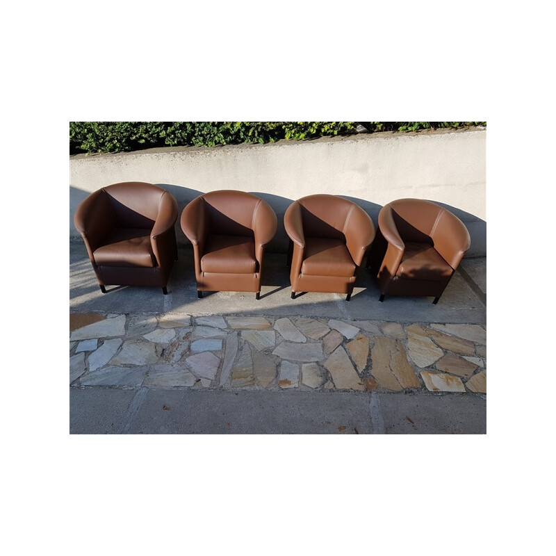 Set of 4 vintage "Aura" armchairs by Paolo Piva for Wittmann - 1980s