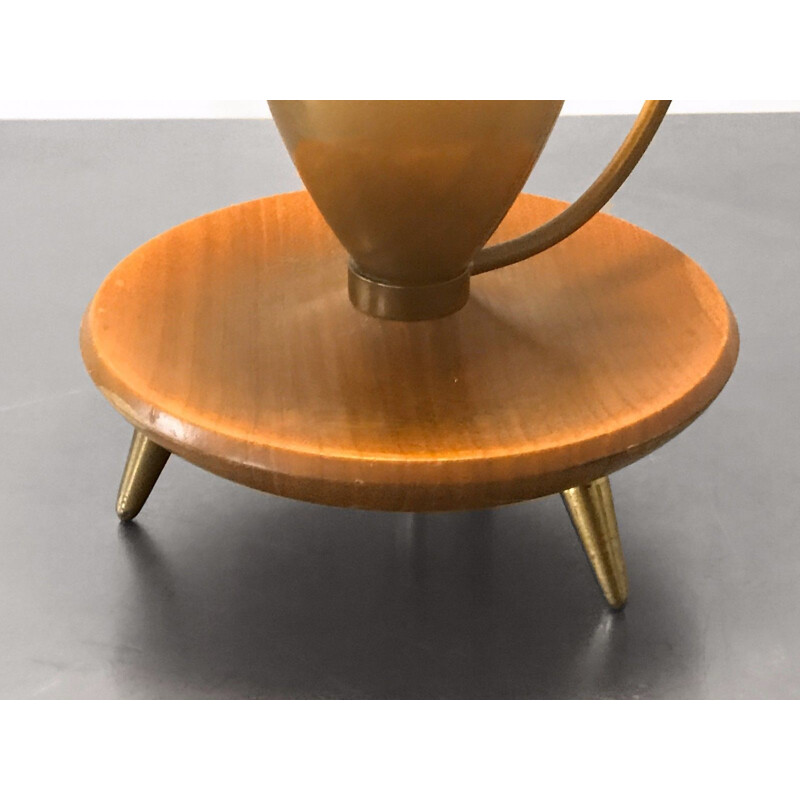 Vintage Scandinavian table lamp in teak - 1970s