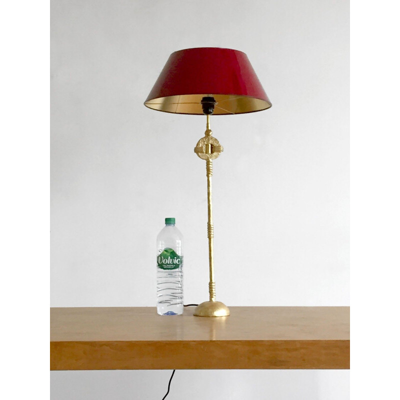 Large gilt bronze table lamp by Pierre Casenove - 1990s