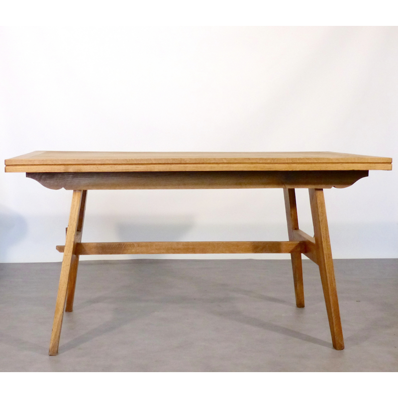 Vintage dining table in oak by René Gabriel - 1950s