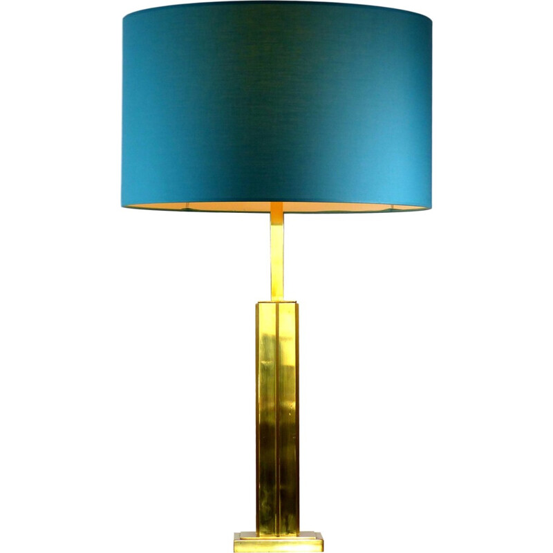 Lampe de table vintage en laiton doré - 1970