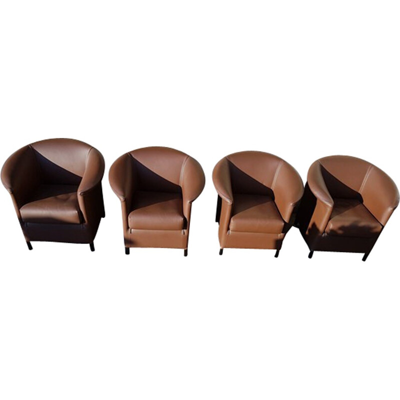 Set of 4 vintage "Aura" armchairs by Paolo Piva for Wittmann - 1980s