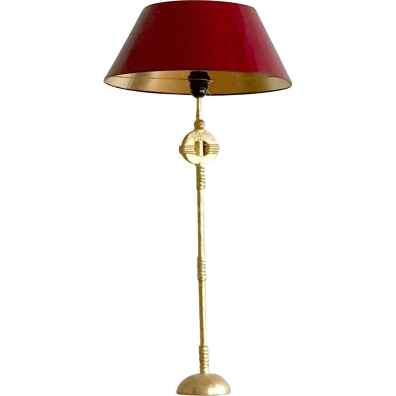 Large gilt bronze table lamp by Pierre Casenove - 1990s