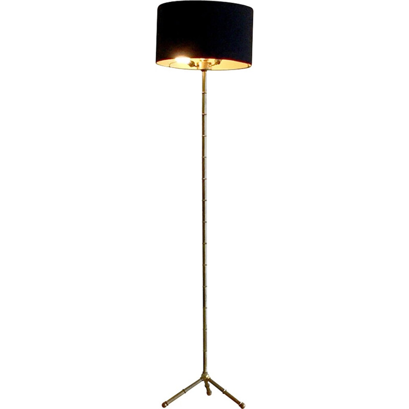 Vintage bamboo stylized floor lamp - 1950s