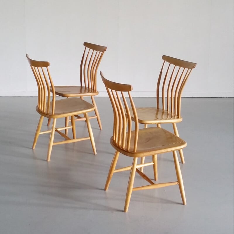 Suite de 4 chaises par Åkerblom & Gunnar Eklöf pour Åkerblom - 1950