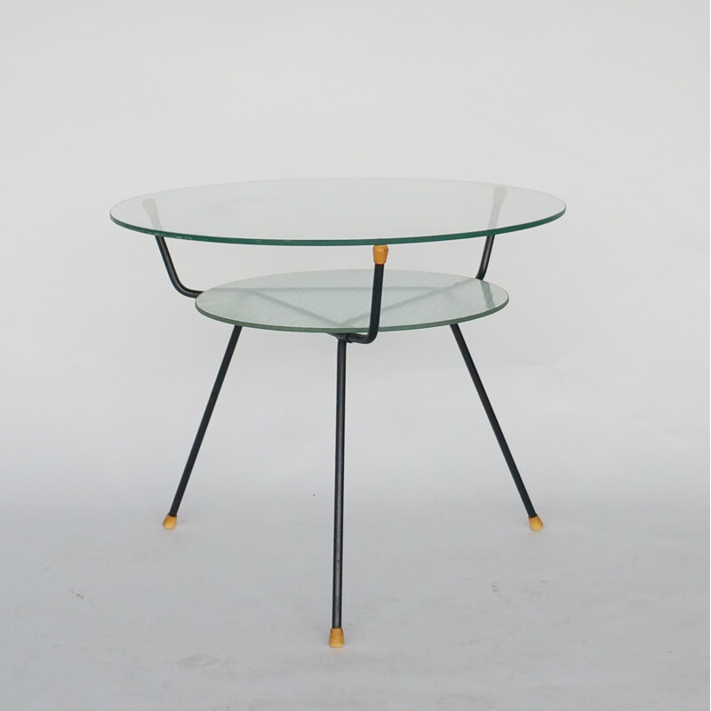 Vintage coffee Table in glass by W. H. Gispen for Kembo - 1950s