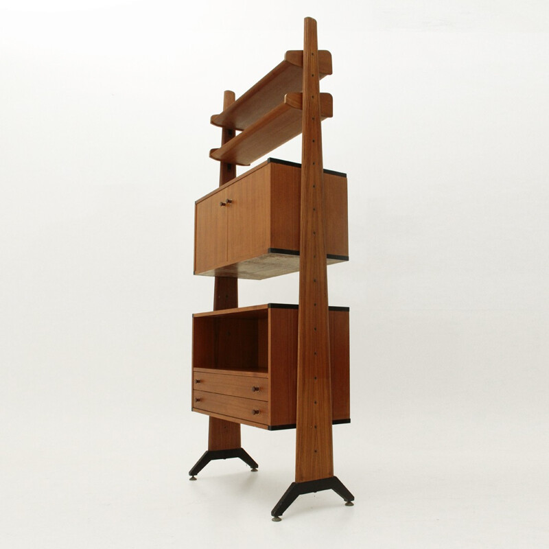 Italian Veneer Wall Unit by AV Arredamenti Contemporanei - 1960s