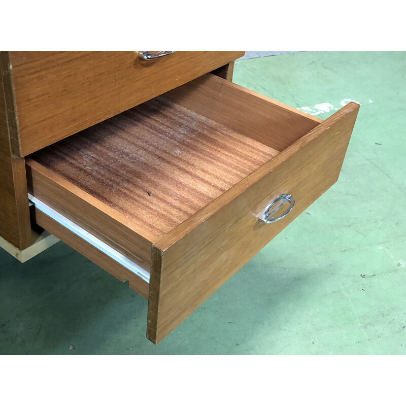 Vintage large oak desk - 1970s