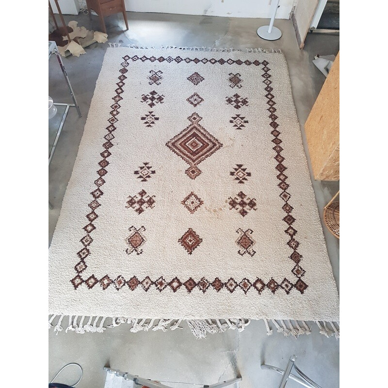 Grand tapis vintage de Safi en laine - 1960