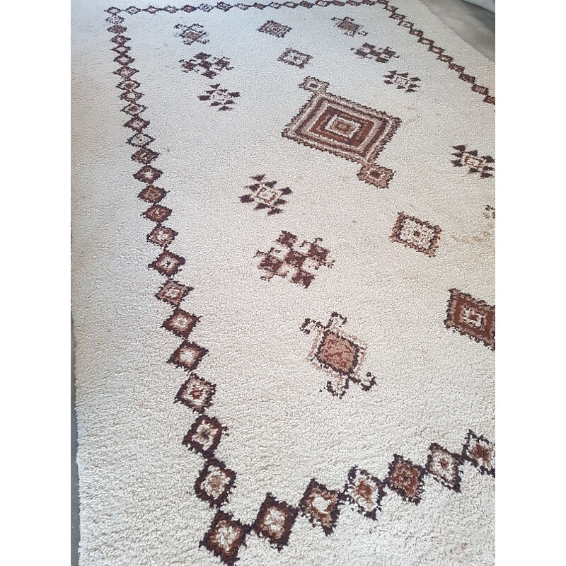 Grand tapis vintage de Safi en laine - 1960