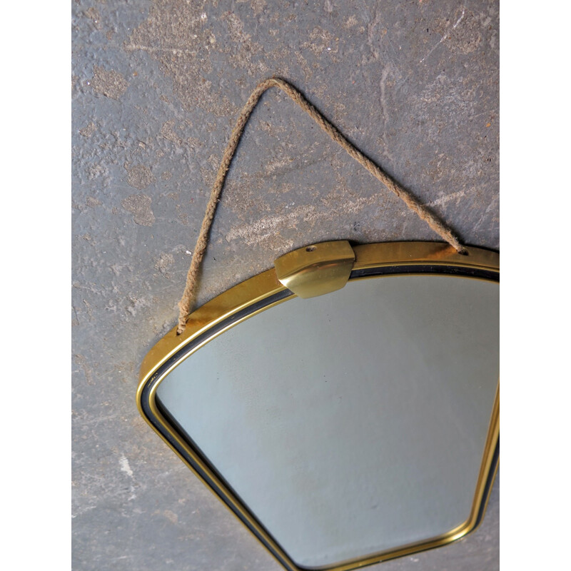 Vintage small mirror with golden frame - 1960s