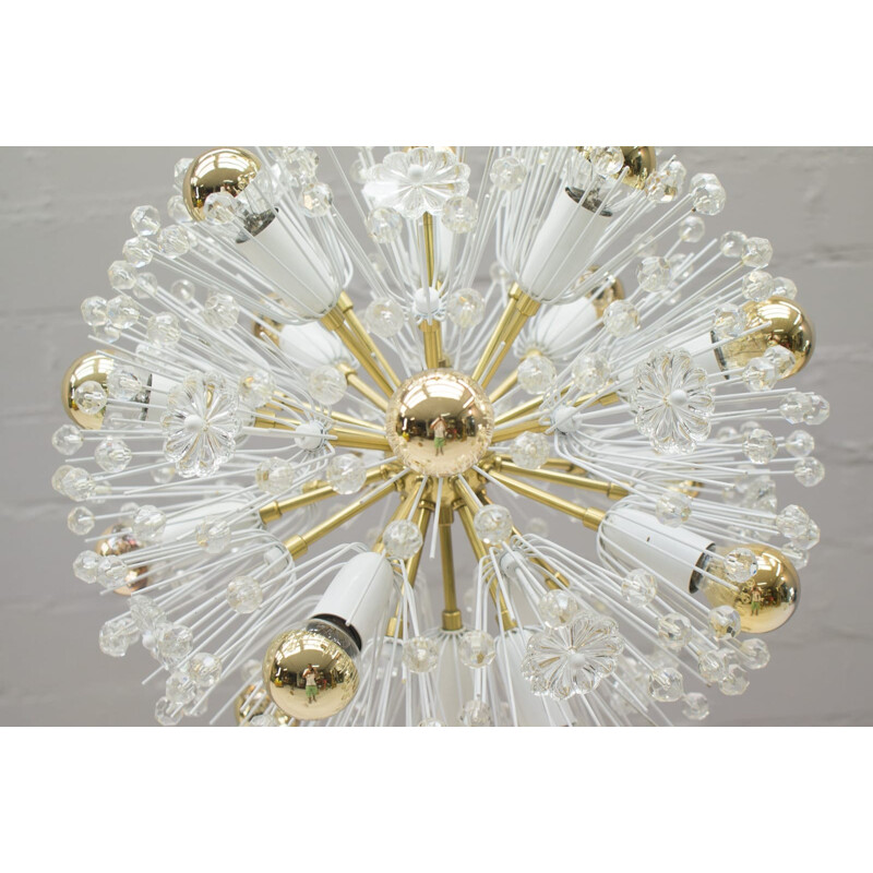 Brass Dandelion Ceiling Lamp by Emil Stejnar for Rupert Nikoll - 1960s