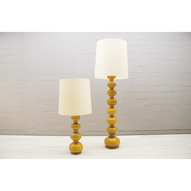 Set of 2 Ceramic Floor Lamps from Kaiser Leuchten - 1960s