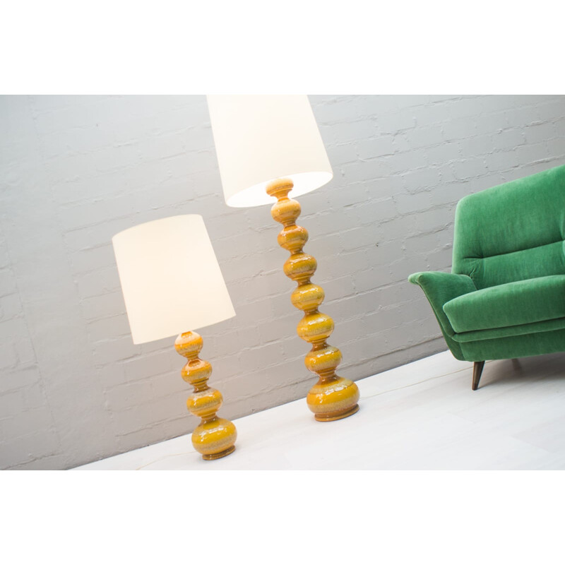 Set of 2 Ceramic Floor Lamps from Kaiser Leuchten - 1960s