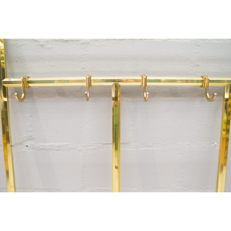 Hollywood Regency Golden Wall Hat Rack - 1960s