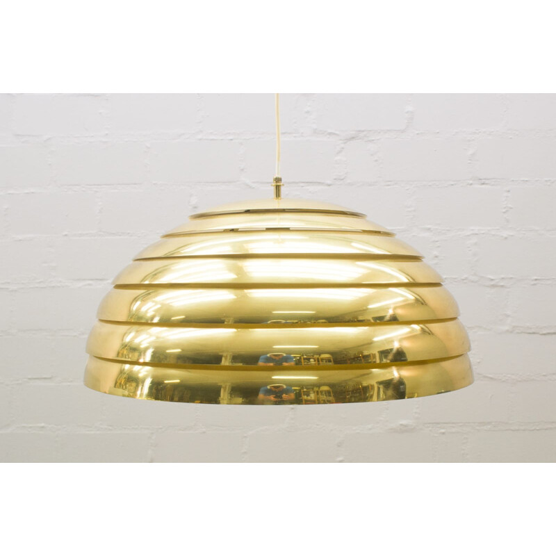 Large Brass Pendant Lamp from Vereinigte Werkstätten München - 1960s