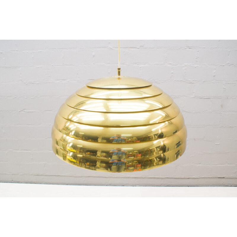 Large Brass Pendant Lamp from Vereinigte Werkstätten München - 1960s