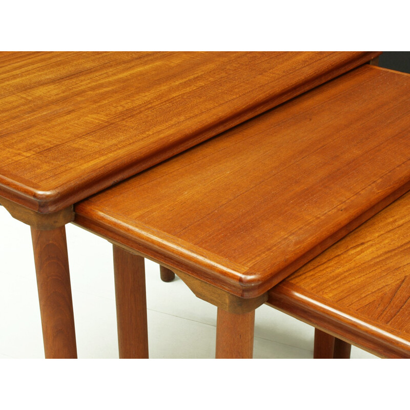 Set Of 3 Danish Teak Nesting Tables by E. W. Bach for Møbelfabrikken Toften - 1960s